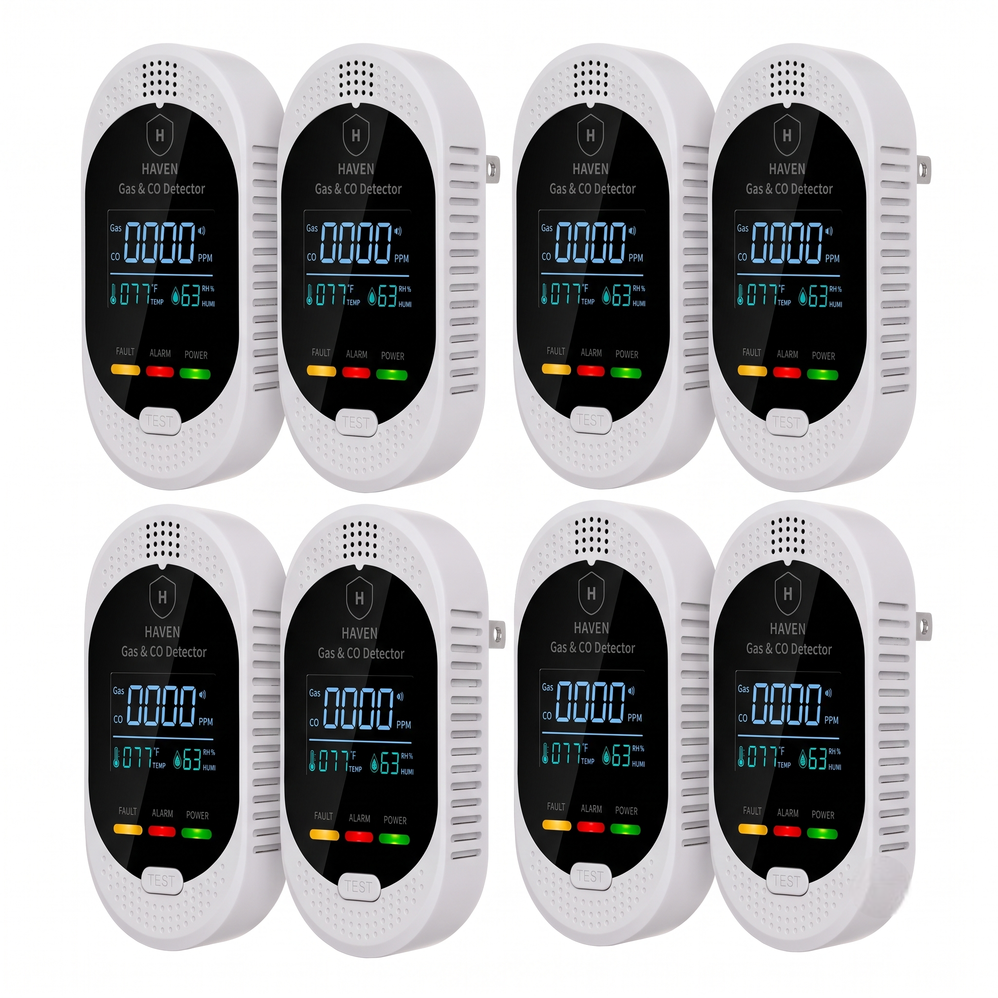 8-Pack Haven CO & Gas Detector
